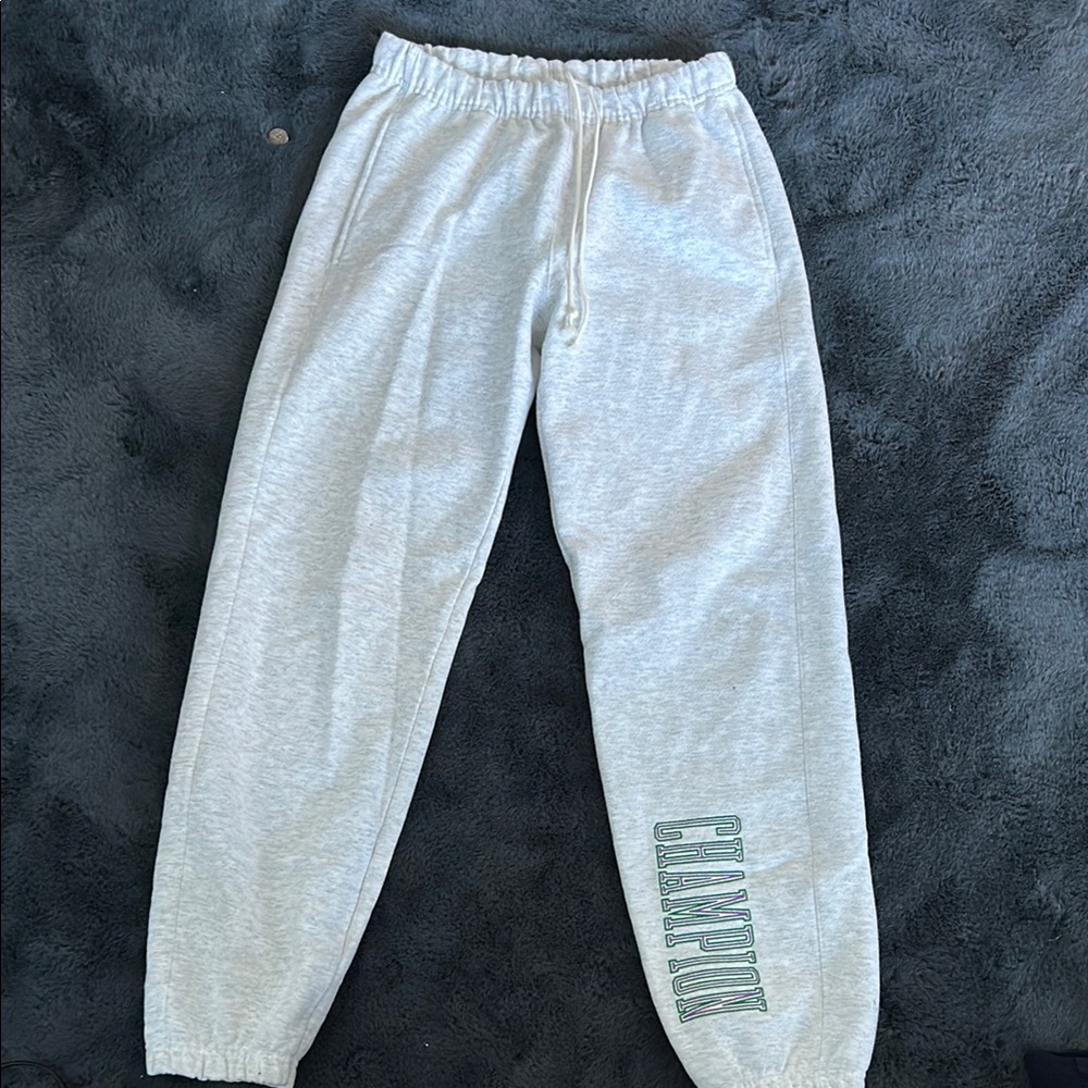 Champion Gray Sweatpants with Logo